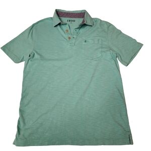 Izod Men's Aqua Blue Golf Polo Shirt Size M